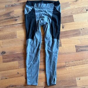 Gray and Black Men's compression Athletic Pants